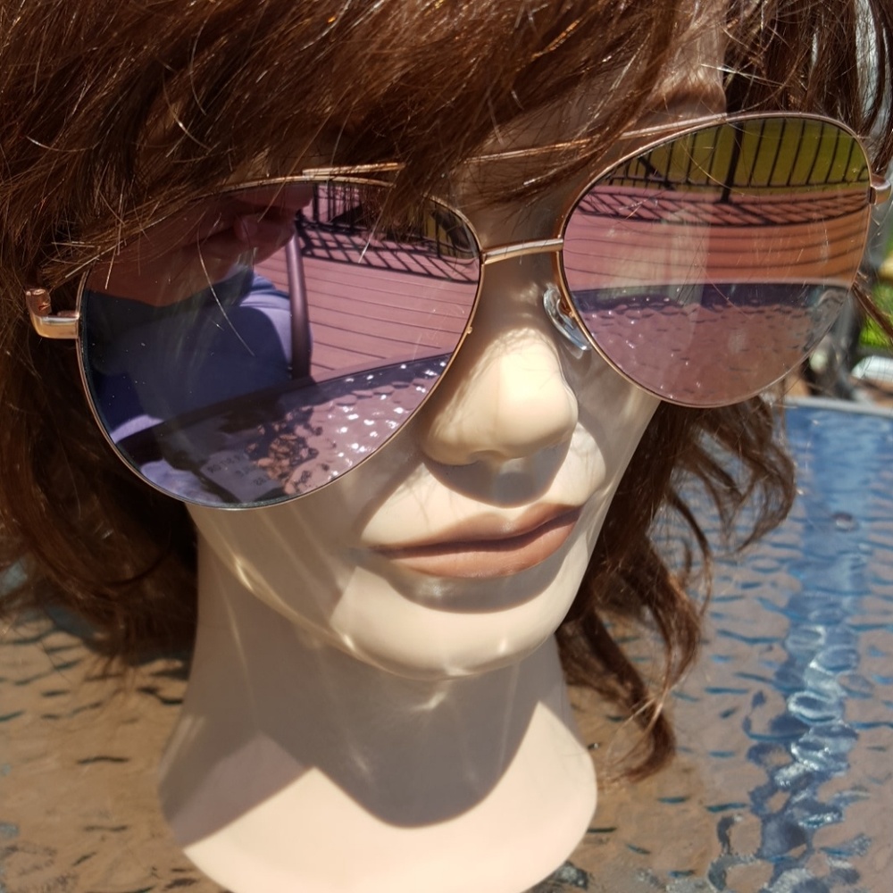 ROSE GOLD, mirrored sunglasses